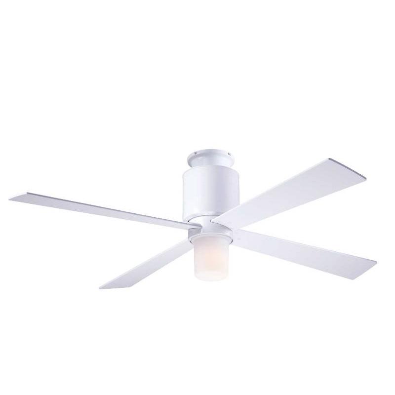 Lapa Flush Ceiling Fan Ceiling Fans Modern Fan Co Gloss White White Fan & Light – 3 Wire With 17w LED