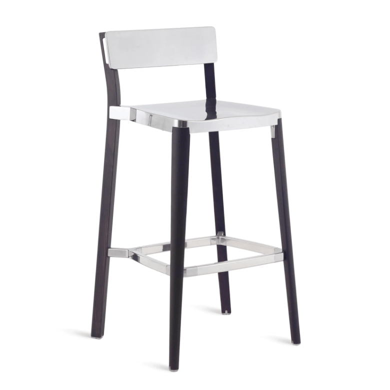 Emeco Lancaster Bar Stool bar seating Emeco Dark Stained Ash Polished +$190 No Seat Pad