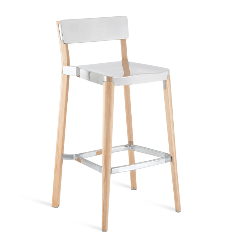 Emeco Lancaster Bar Stool bar seating Emeco Natural Ash Polished +$190 No Seat Pad