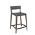 Emeco Lancaster Stool bar seating Emeco Counter Height Dark Wood Frame Dark Grey Seat & Back - No Pads