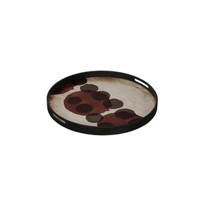 Layered Dots Round Glass Tray Tray Ethnicraft Pinot-Small 
