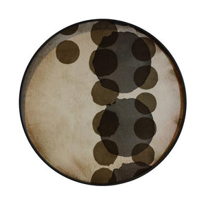 Layered Dots Round Glass Tray Tray Ethnicraft 