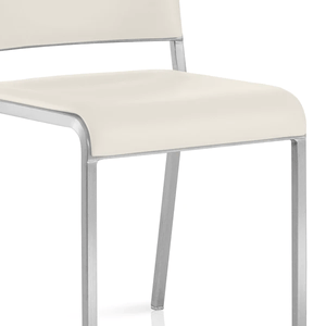 Emeco 20-06 Arm Chair Side/Dining Emeco Hand-Brushed Leather Alternative White Seat Pad +$170 No Glides