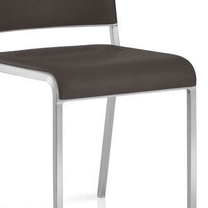 Emeco 20-06 Stacking Chair Side/Dining Emeco Hand-Brushed Leather Spinneybeck Volo Black Seat Pad +$260 No Glides