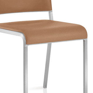 Emeco 20-06 Stacking Chair Side/Dining Emeco Hand-Brushed Leather Spinneybeck Volo Tan Seat Pad +$260 No Glides