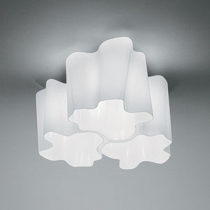 Logico Ceiling Triple Nested wall / ceiling lamps Artemide Micro - Milky White Dimmable 2-Wire 