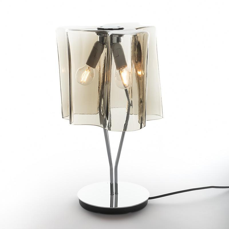 Logico Table Lamps Table Lamps Artemide Chrome Smoke Grey 