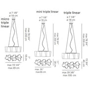 Logico Mini Triple Linear Suspension Lamp hanging lamps Artemide 