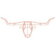 Long Horn Trophy Head Accessories Bend Goods Orange 
