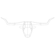Long Horn Trophy Head Accessories Bend Goods White 