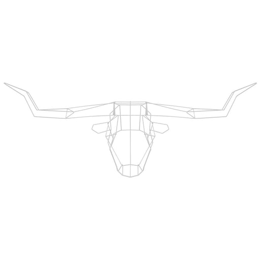 Long Horn Trophy Head Accessories Bend Goods White 