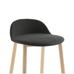 Emeco Alfi Low Back Chair With Aluminum Base Side/Dining Emeco Aluminum Natural White Fabric Kvadrat Divina Melange 0170 +$530