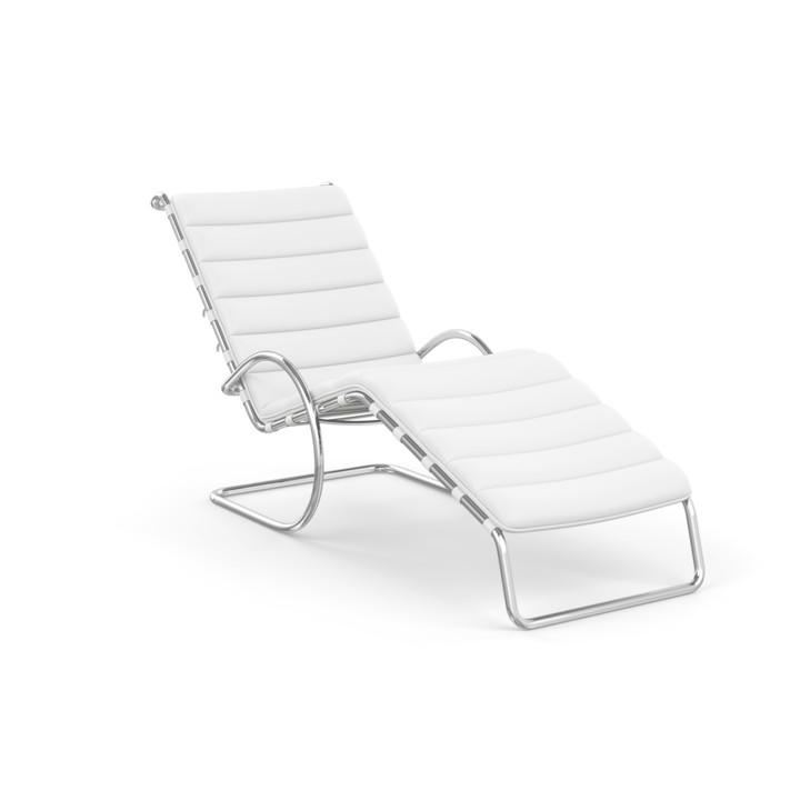 MR Adjustable Chaise Lounge lounge chair Knoll Volo Leather - White 