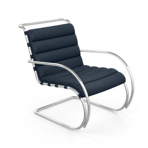MR Lounge Arm Chair lounge chair Knoll Sabrina Leather - Marine Blue 