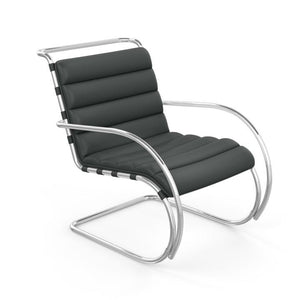 MR Lounge Arm Chair lounge chair Knoll Sabrina Leather - Thundercloud 