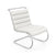 MR Armless Lounge Chair lounge chair Knoll Acqua Leather - Bering Sea 