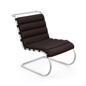 MR Armless Lounge Chair lounge chair Knoll Sabrina Leather - Mahogany 