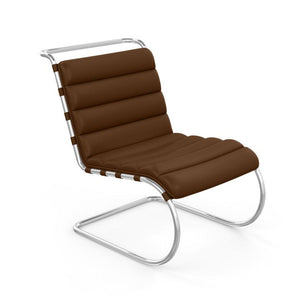 MR Armless Lounge Chair lounge chair Knoll Sabrina Leather - Nutmeg 