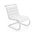 MR Armless Lounge Chair lounge chair Knoll Volo Leather - White 