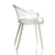 Cyborg Armchair Side/Dining Magis Glossy White Legs/Transparent Clear Back 