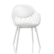 Pina Chair Chairs Magis White Legs & Seat - White Fabric Cushions 