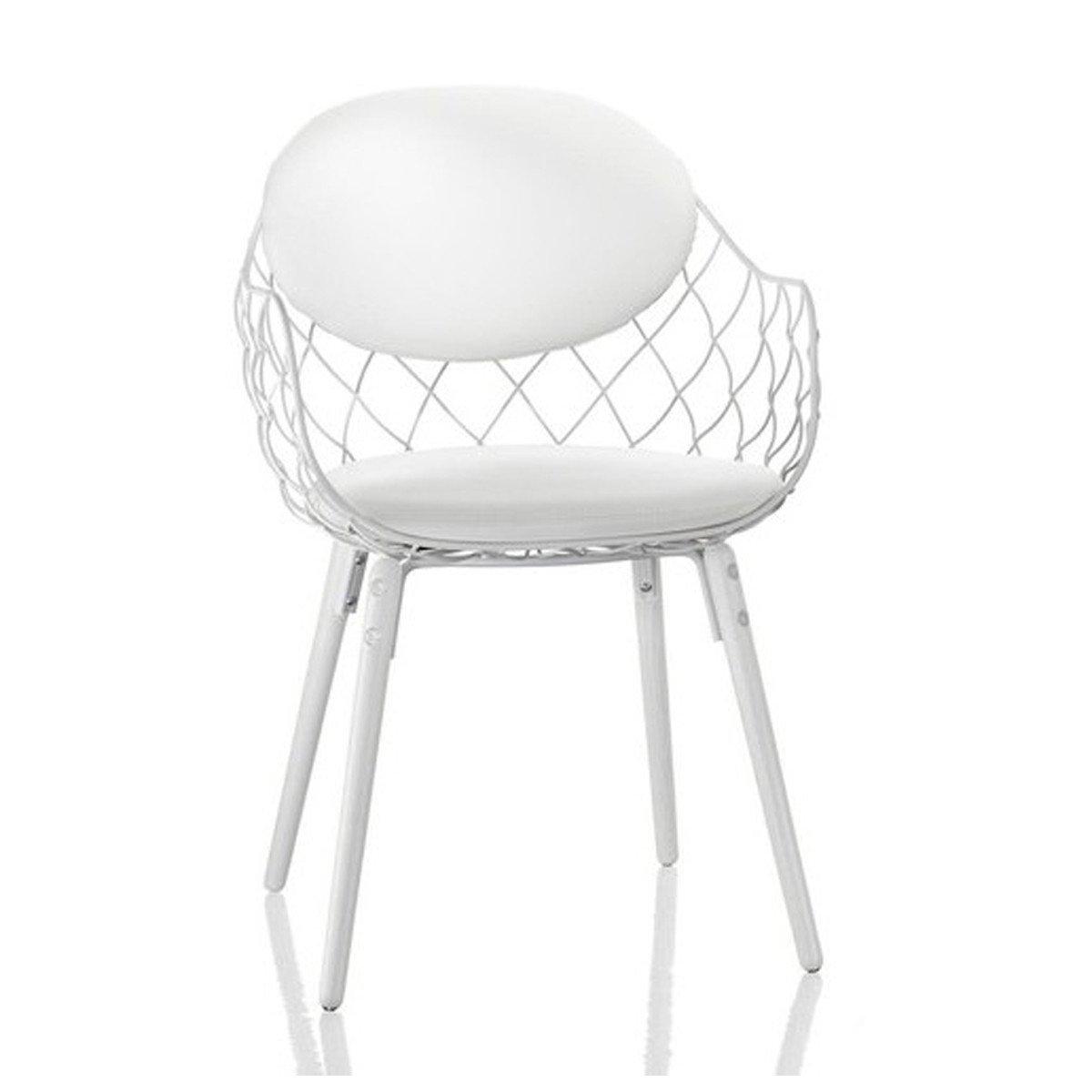 Pina Chair Chairs Magis White Legs & Seat - White Fabric Cushions 