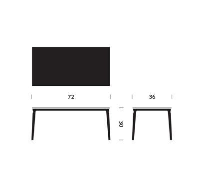 Steelwood Rectangular Table Dining Tables Magis 