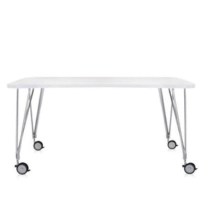 Max Table With Wheels Tables Kartell Small Zinc White 