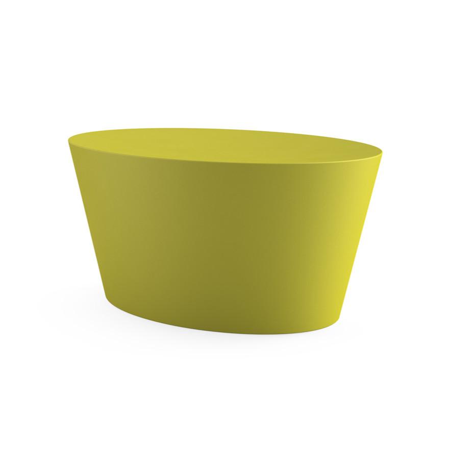 Maya Lin Stones Coffee Table Outdoors Knoll Chartreuse 