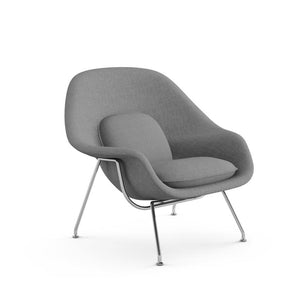 Medium Womb Chair lounge chair Knoll Polished Chrome Classic Boucle - Smoke 