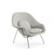 Medium Womb Chair lounge chair Knoll Polished Chrome Classic Boucle - Neutral 