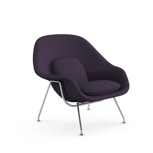 Medium Womb Chair lounge chair Knoll Polished Chrome Classic Boucle - Black Iris 
