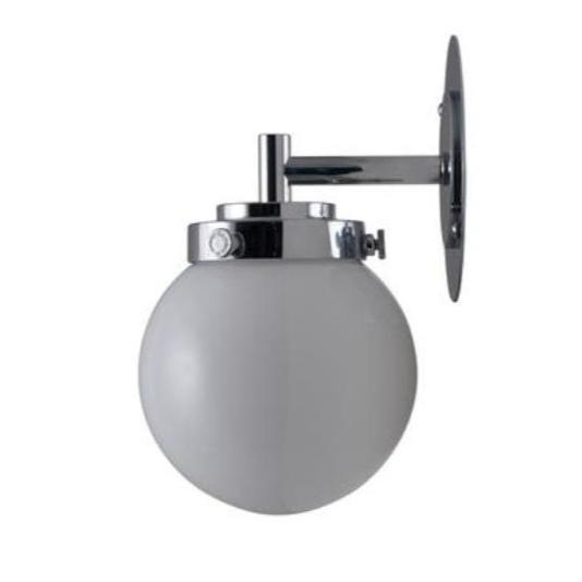 Mini Globe Wall Light Wall Lights Original BTC Opal with Chrome 