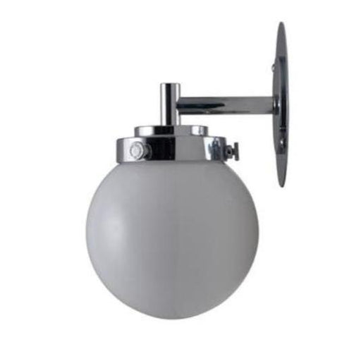 Mini Globe Wall Light Wall Lights Original BTC Opal with Chrome 