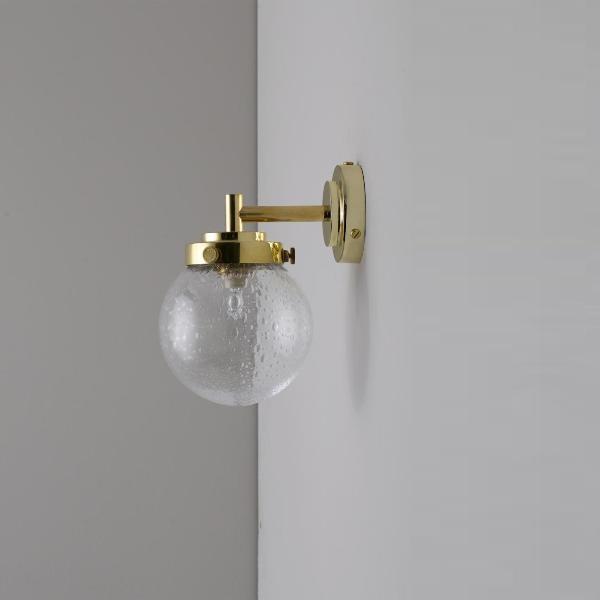 Mini Globe Wall Light Wall Lights Original BTC Seedy with Brass 