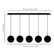 Mirror Ball LED 25cm Linear Pendant System hanging lamps Tom Dixon 