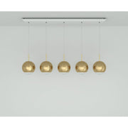 Mirror Ball LED 25cm Linear Pendant System hanging lamps Tom Dixon Gold 