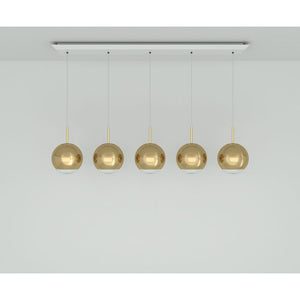 Mirror Ball LED 25cm Linear Pendant System hanging lamps Tom Dixon Gold 