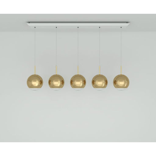 Mirror Ball LED 25cm Linear Pendant System hanging lamps Tom Dixon Gold 