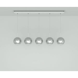 Mirror Ball LED 25cm Linear Pendant System hanging lamps Tom Dixon Silver 