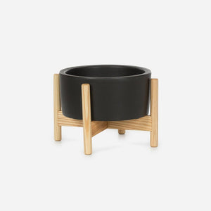 Case Study Desk Top Cylinder with Wood Stand Outdoors Modernica Ash Charcoal 