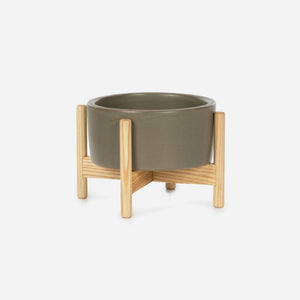Case Study Desk Top Cylinder with Wood Stand Outdoors Modernica Ash Pebble 