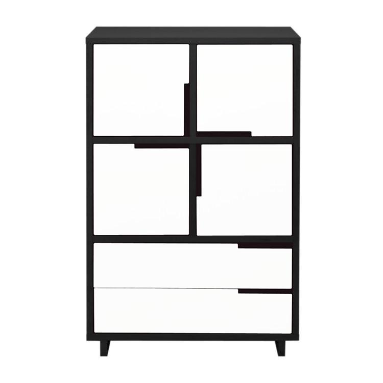 Modu-Licious #6 storage BluDot Graphite on Oak White 