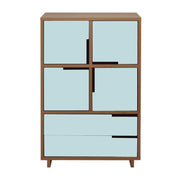 Modu-Licious #6 storage BluDot Walnut Robin's Egg Blue 