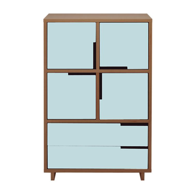 Modu-Licious #6 storage BluDot Walnut Robin&#39;s Egg Blue 