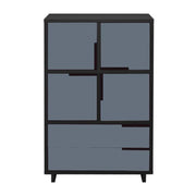 Modu-Licious #6 storage BluDot Graphite on Oak Grey Blue 