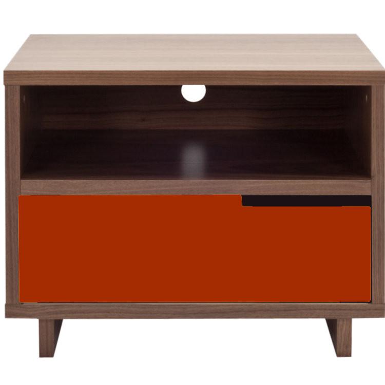 Modu-Licious Bedside Table side/end table BluDot Walnut Red 
