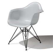 Eames Molded Plastic Arm Chair Wire Base / DAR Side/Dining herman miller Black Base Frame Finish Alpine Seat and Back Standard Glide