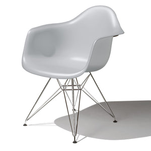 Eames Molded Plastic Arm Chair Wire Base / DAR Side/Dining herman miller Trivalent Chrome Base Frame Finish + $20.00 Alpine Seat and Back Standard Glide With Felt Bottom + $20.00