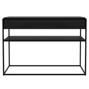 Monolit Console table Ethnicraft Black - Black Brushed Oak 